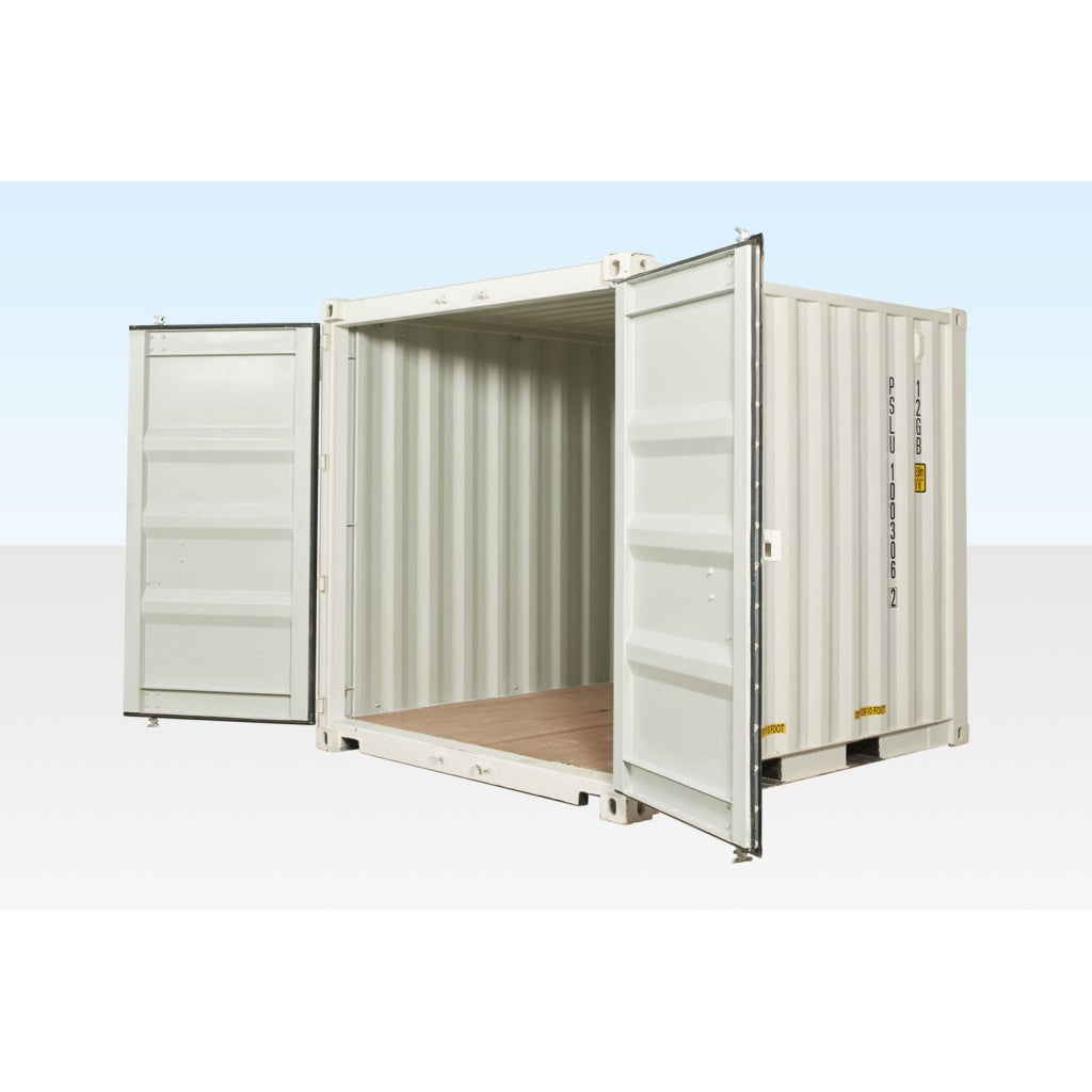 Contenedor De Envío De 10 Pies (Un Viaje) Blanco (Ral 9003)